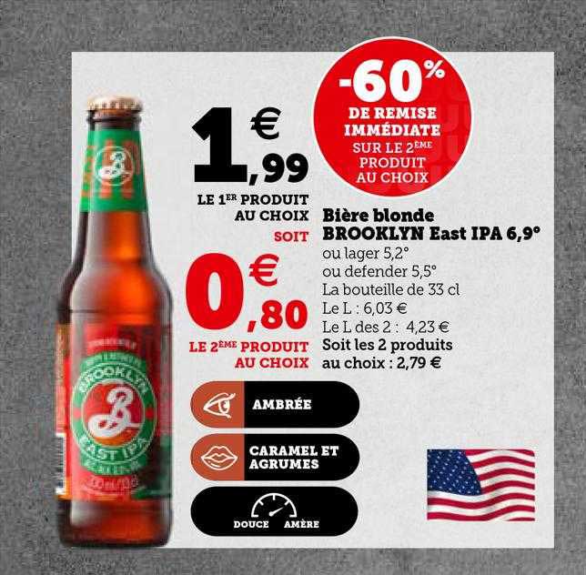 bière blonde brookling east ipa 6,9°