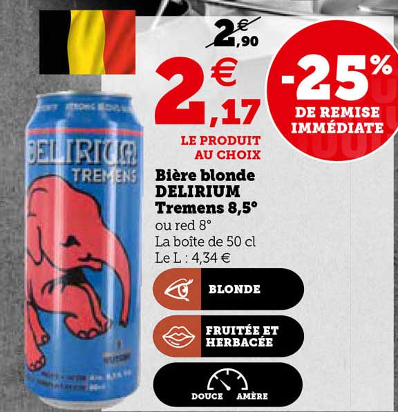 Bière Blonde Delirium Tremens 8,5°