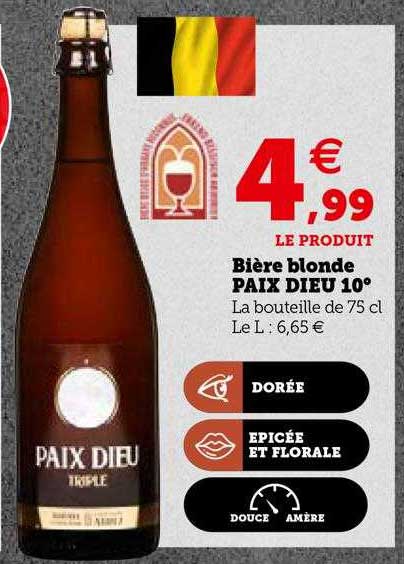 bière blonde paix dieux 10°