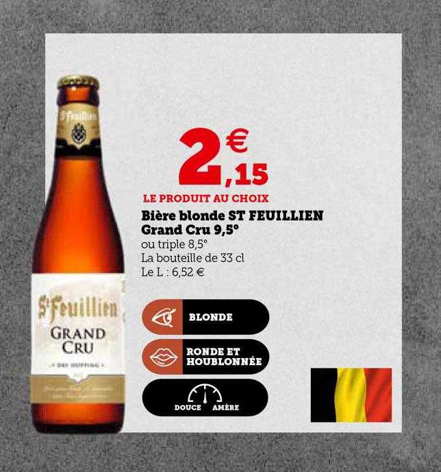 bière blonde st feuillien grand cru 9,5°