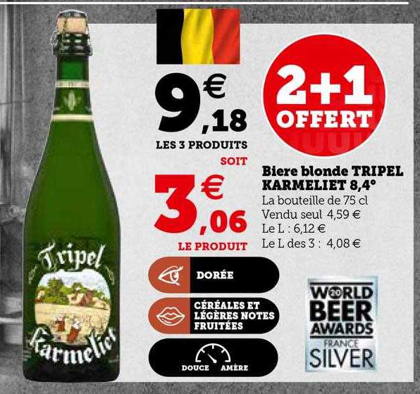 bière blonde tripel karmeliet 8,4°
