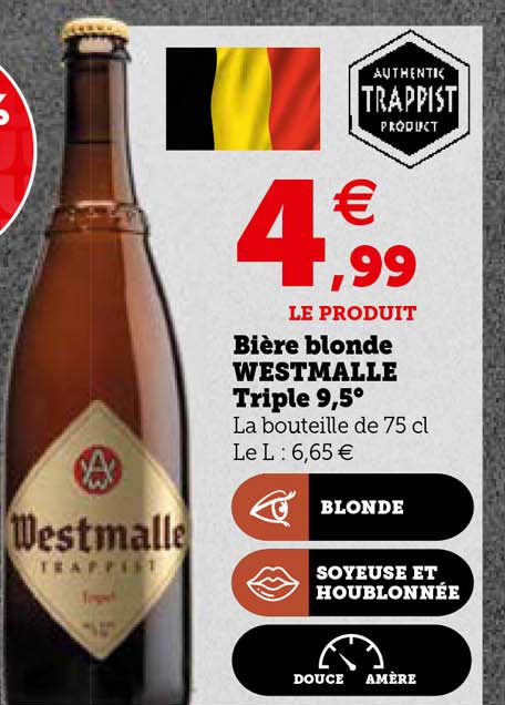 bière blonde westmalle triple 9,5°