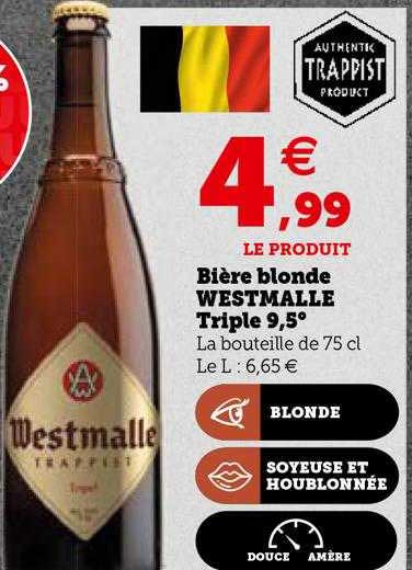 bière blonde westmalle triple 9,5°
