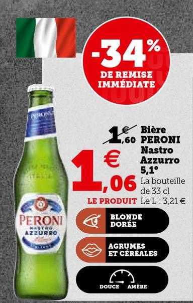 bière peroni nastro azzurro 5,1°