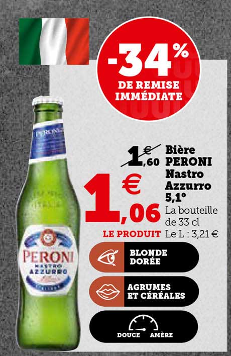 bière peroni nastro azzurro 5,1°