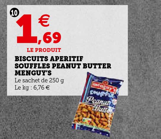 Biscuits Apéritif Souffles Peanut Butter Menguy's