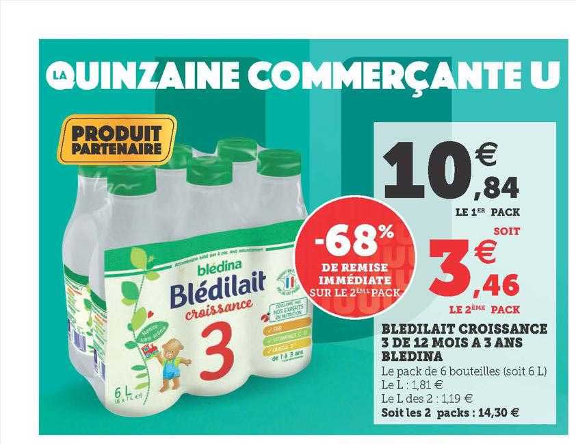 blédilait croisance 3 de 12 mois à 3 ans blédina