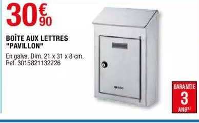 boîte aux lettres "pavillon"