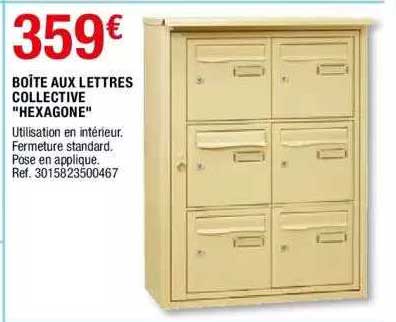 boîte aux lettres collective "hexagone"