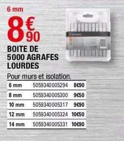 boîte de 500 agrafes lourdes