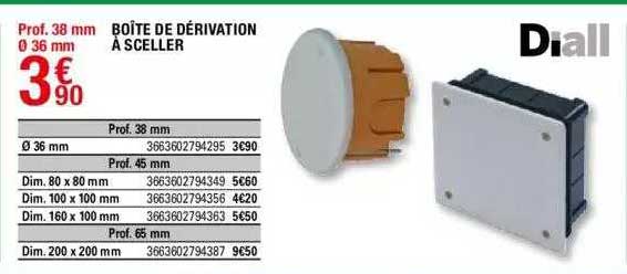 boîte de dérivation à sceller diall