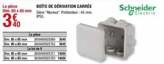 boîte de dérivation carrée schneider electric