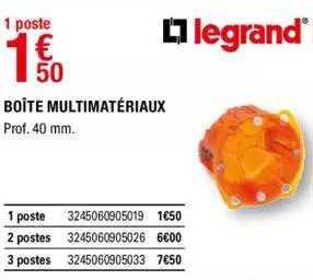 boîte multimatériaux legrand