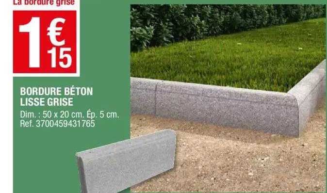 Bordure Béton Lisse Grise