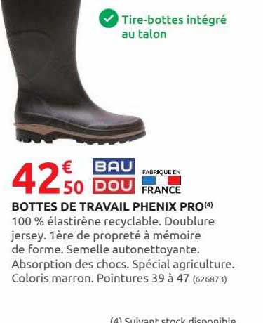bottes de travail phenix pro bau dou