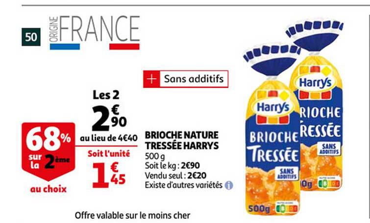 Brioche Nature Tressée Harrys