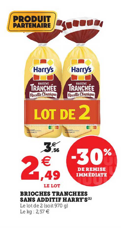 brioches tranchées sans additif harry's