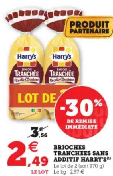 brioches tranchées sans additif harry's