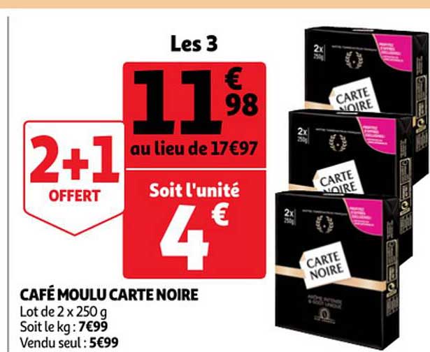 Café Moulu Carte Noire