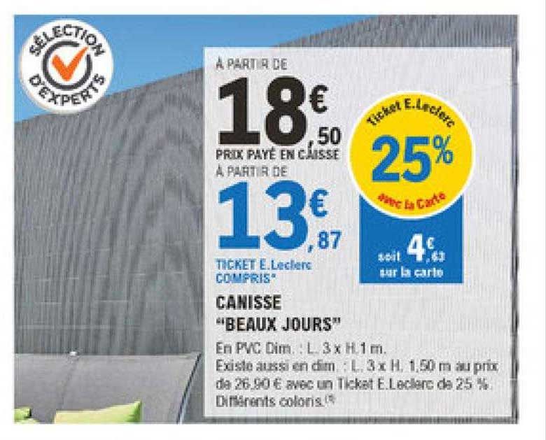canisse "beaux jours"