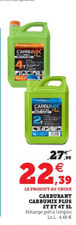 carburant cabumix pus 2t et 4t 5l