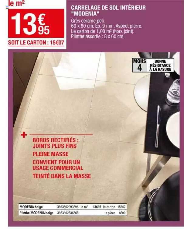 Carrelage De Sol Intérieur "modenia"