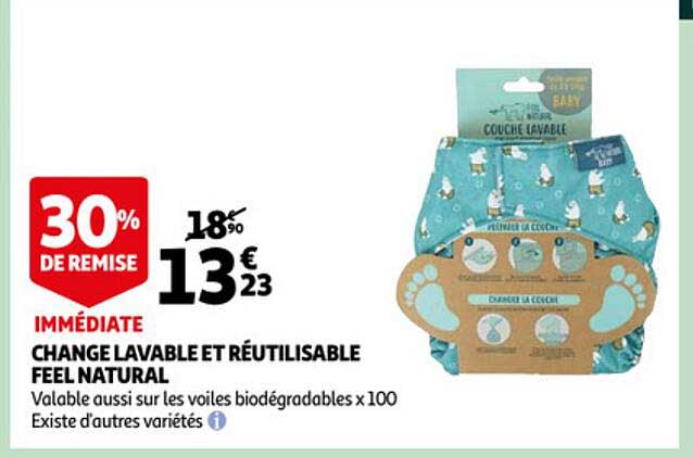 change lavable et réutilisable feel natural