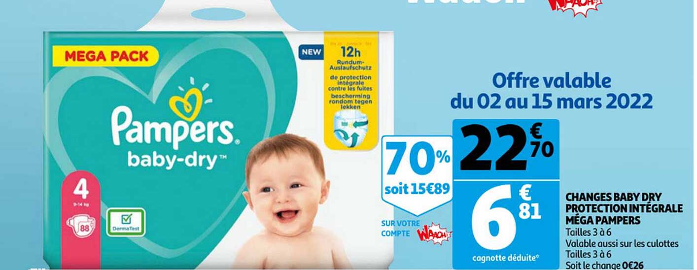 Changes Baby Dry Protection Intégrale Méga Pampers