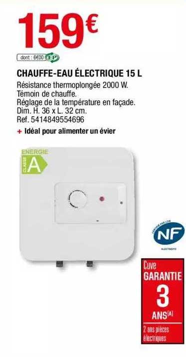 chauffe-eau électrique 15 l