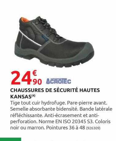 chaussures de sécurité hautes kansas acrotec