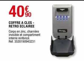 coffre à clés - rétro éclairée