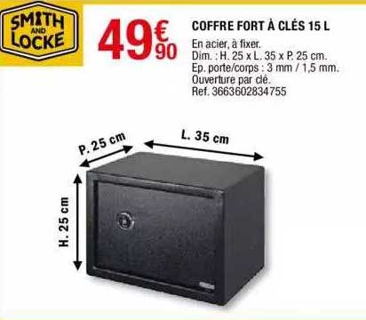 coffre fort à clés 15 l smith and locke