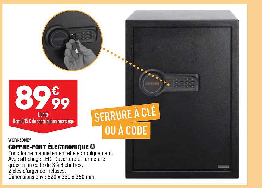 coffre-fort électronique workzone
