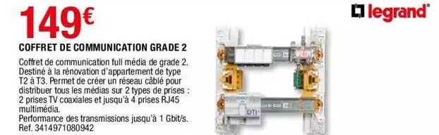coffret de communication grade 2 legrand