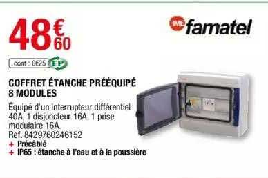 coffret étanche prééquipé famatel