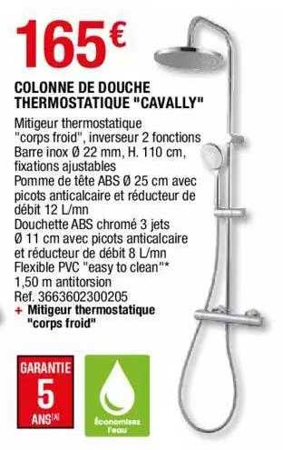 Colonne De Douche Thermostatique "cavally"