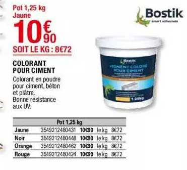 colorant pour ciment bostik