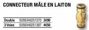 connecteur mâle en laiton