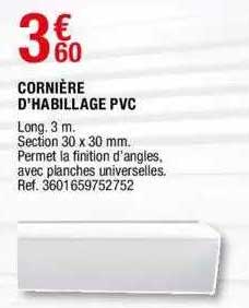 cornière d'habillage pvc