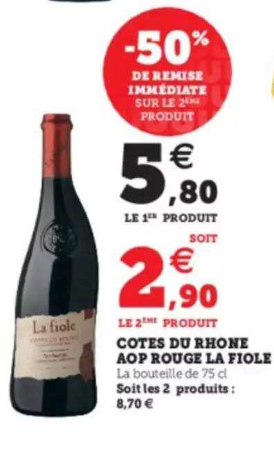 Côtes Du Rhône Aop Rouge La Fiole