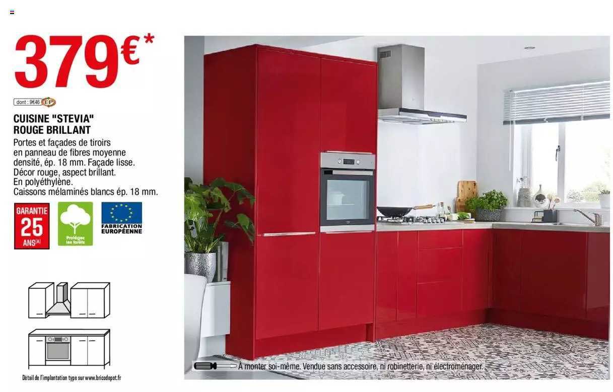 cuisine "stevia" rouge brillant