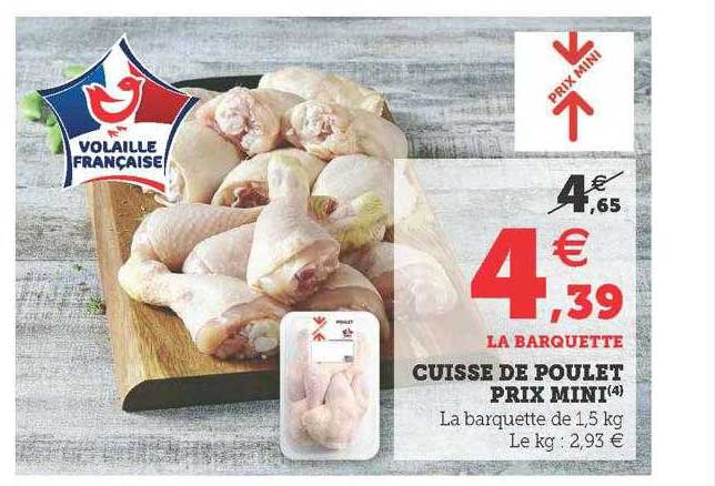 cuisse de poulet prix mini