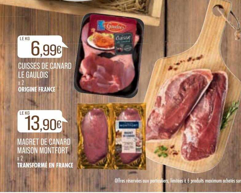 Cuisses De Canard Le Gaulois, Magret De Canard Maison Montfort