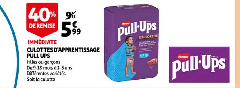 culottes d'apprentissage pull ups