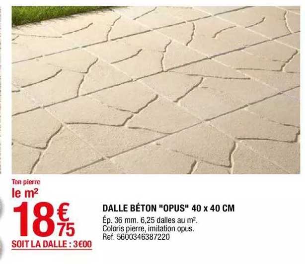 dalle béton "opus" 40 x 40 cm