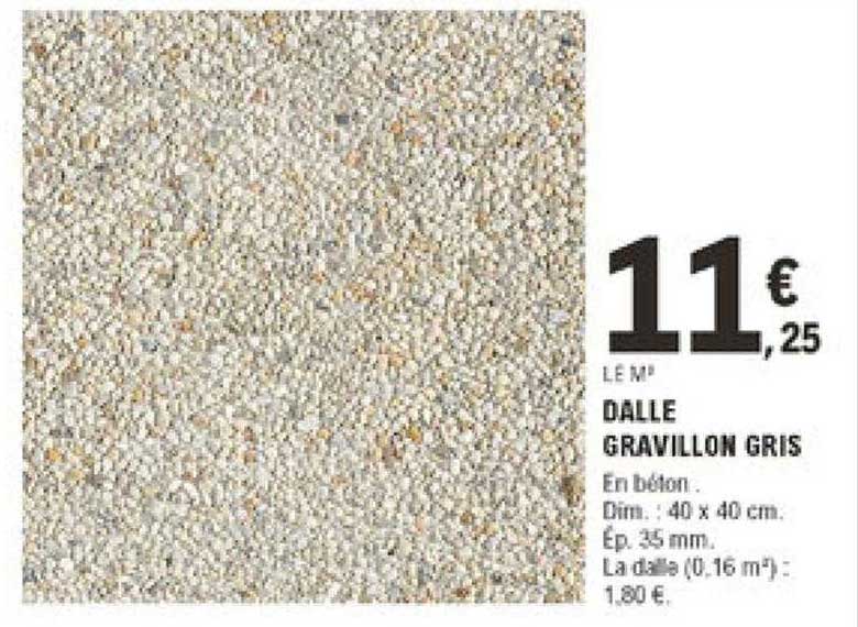 dalle gravillon gris