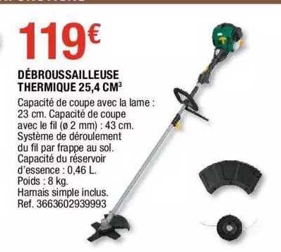 débroussailleuse thermique 25,4 cm3