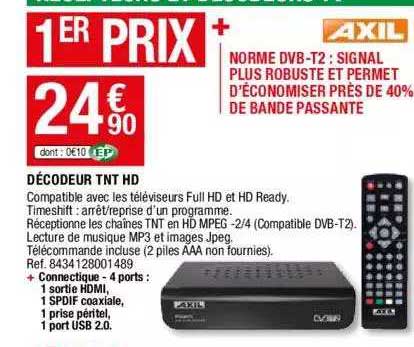 décodeur tnt hd axil