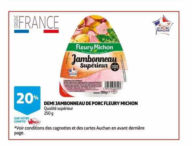 demi jambonneau de porc fleury michon