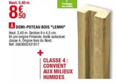 demi-poteau bois "lemhi"